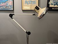 Close view of articulating arm and shade