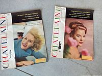 Both Chatelaine magazines front covers visible