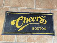 Full view of Cheers Boston cotton bar towel