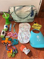 All items laid out showing diaper bag and accessories