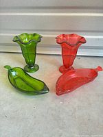 All four serving pieces grouped