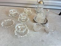 Full lot overview showing all glass pieces