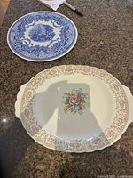 Top view of both platters showing patterns