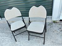 Both folding chairs front view