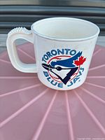 Front view showing Toronto Blue Jays logo on mug