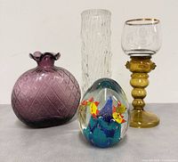 Group shot of all four glass items