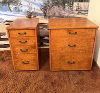 Front view of both matching case pieces closed