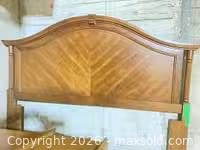 Full view of wooden headboard front