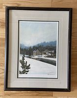 Framed limited edition print showing full artwork, mat and frame