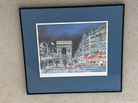 Full view of framed print showing artwork, mat and frame