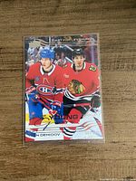 Front of the Upper Deck Young Guns trading card featuring Ivan Demidov and Artyom Levshunov