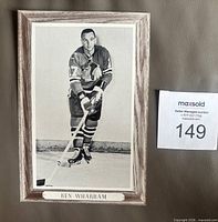 Front view of Ken Wharram Beehive hockey photo showing full image, border, and name caption