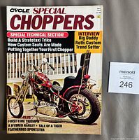 Front cover showing title, featured chopper and article highlights