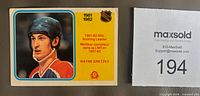 Front view of O-Pee-Chee Wayne Gretzky scoring leader card