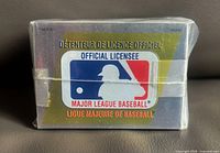 Front view showing MLB logo and Panini licensing text on sealed sticker block