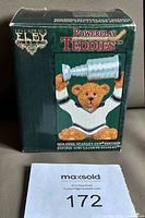 Front of boxed Power Play Teddies Montreal Canadiens bear
