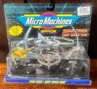 Front view of sealed Micro Machines Star Trek DS9 3-pack in blister