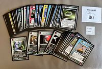 Spread of all 40 face-up cards showing Borg theme and variety
