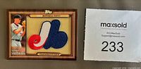 Front of card showing Stephen Strasburg image and Montreal Expos embroidered patch