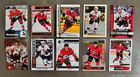 All ten Ottawa Senators rookie cards laid out front side visible