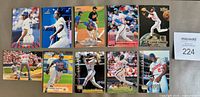 Front view of all ten Vladimir Guerrero 1998 Expos cards
