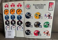 All four decal sheets, three partial and one full