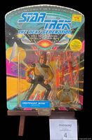Front of sealed Lieutenant Worf action figure on Star Trek: The Next Generation blister card