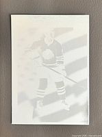 Reverse side of Bobby Hull hologram insert card featuring holographic image