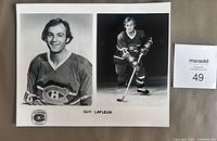 Front view showing entire Guy Lafleur promotional photo