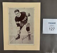 Front view of mounted Johnny Gagnon Crown Brand photo