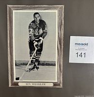 Front of Beehive Group 3 Ken Wharram photo showing full simulated wood-grain border and printed nameplate