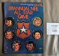 Front cover displaying title, venue, date, player illustrations, and lot label 199