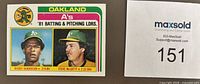 Front of 1981 Topps card showing Rickey Henderson and Steve McCatty