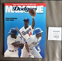 Front cover of 1994 Dodgers Magazine and Scorecard showing Delino DeShields