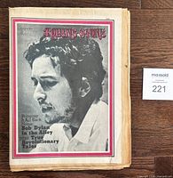 Front cover with Bob Dylan portrait and issue details