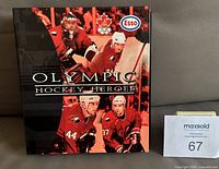 Front cover of Olympic Hockey Heroes hard cover album