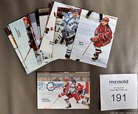 Stack of 1990 Red Ace cards showing Bure, Mogilny fronts