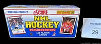 Front of sealed Score NHL Hockey factory set box
