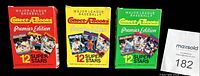 Front view of three Collect-A-Books boxes showing series colours and titles