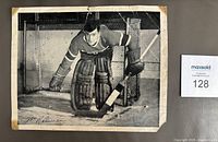 Front of black-and-white Bill Durnan photo showing image details and edge damage