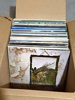 Box showing full stack of LPs with Led Zeppelin IV sleeve at front