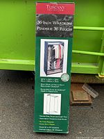 Front of boxed Tuscany Collection 36" wardrobe