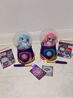 Both Magic Mixies crystal ball units with domes, wands, refill packs, manuals