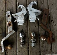 All hardware laid out on wood floor