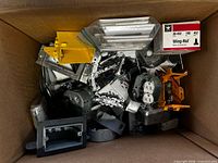 Overview of mixed electrical components in box