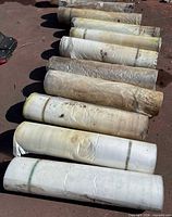 All ten poly rolls lined up