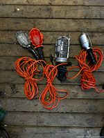 Group shot of all four trouble lights and cords