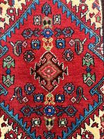 Close-up of central medallion and motif colours