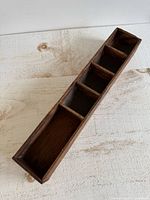 Top perspective view of full drawer insert showing all five compartments