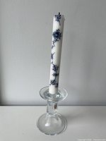 Candle holder full view with taper candle for scale